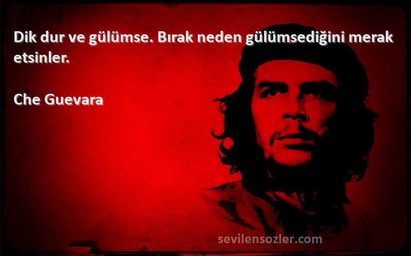 Che Guevara Sözleri 
Dik dur ve gülümse. Bırak neden gülümsediğini merak etsinler.