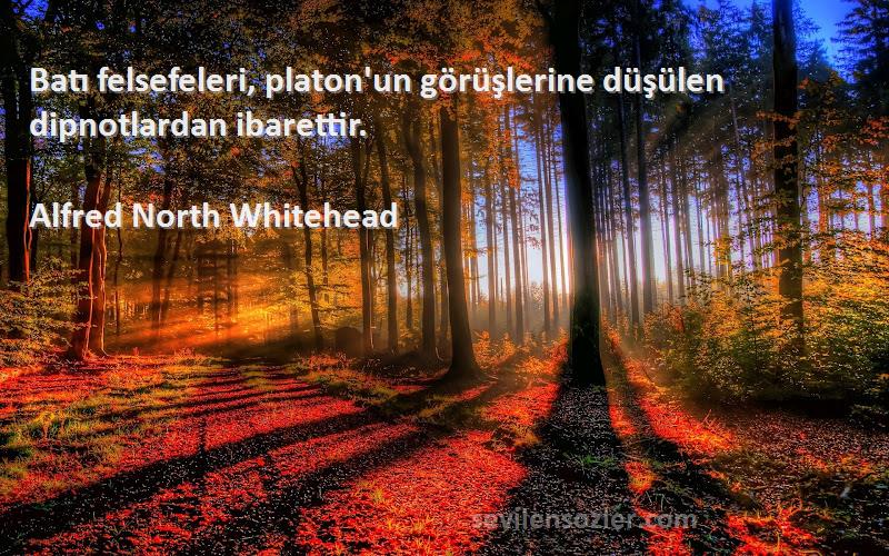 Alfred North Whitehead Sözleri 
Batı felsefeleri, platon'un görüşlerine düşülen dipnotlardan ibarettir.