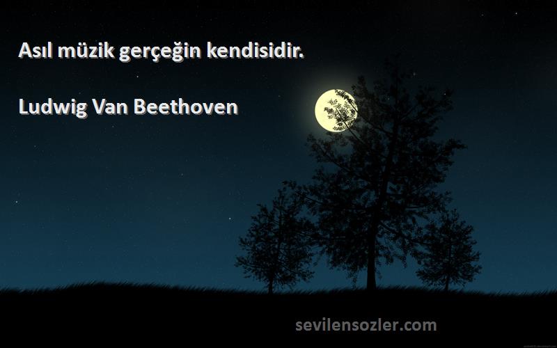 Ludwig Van Beethoven Sözleri 
Asıl müzik gerçeğin kendisidir.