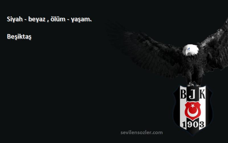 Beşiktaş Sözleri 
Siyah - beyaz , ölüm - yaşam.