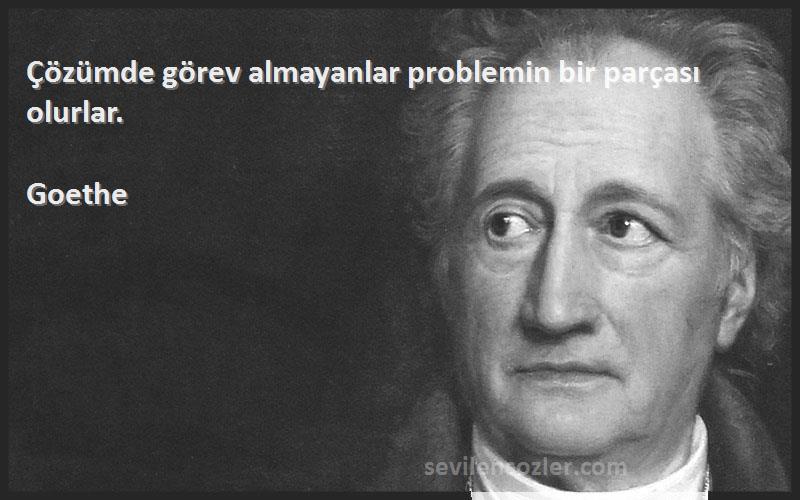 Goethe Sözleri 
Çözümde görev almayanlar problemin bir parçası olurlar.