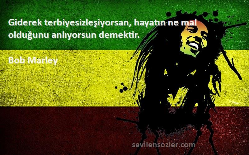 Bob Marley Sözleri 
Giderek terbiyesizleşiyorsan, hayatın ne mal olduğunu anlıyorsun demektir.