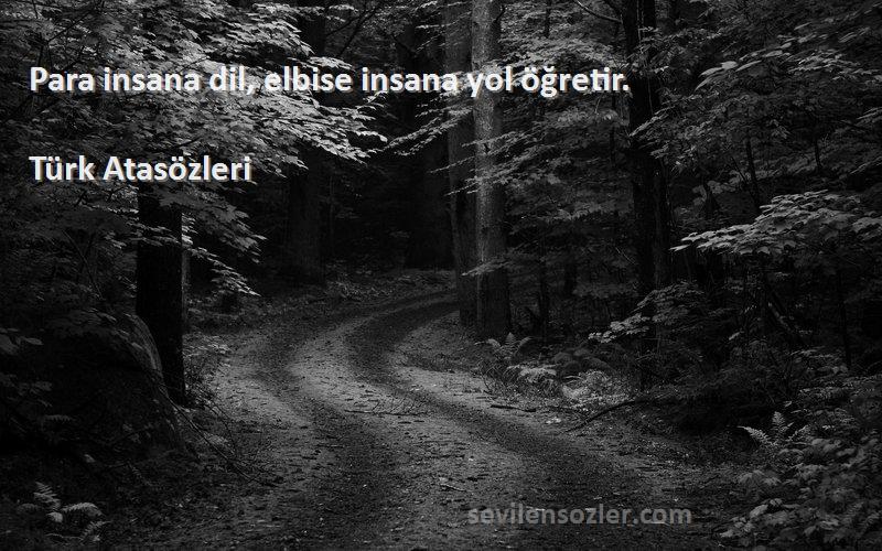 Türk Atasözleri - Para insana dil, elbise insana yol öğretir.