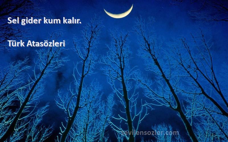 Türk Atasözleri - Sel gider kum kalır.