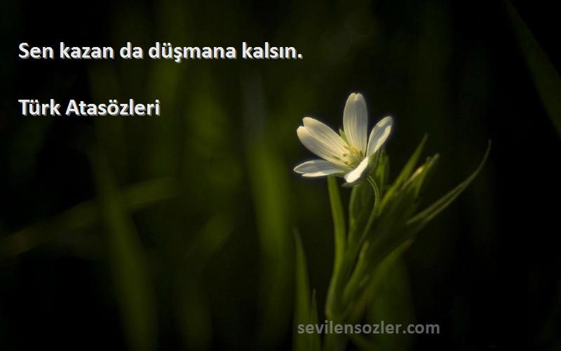 Türk Atasözleri - Sen kazan da düşmana kalsın.