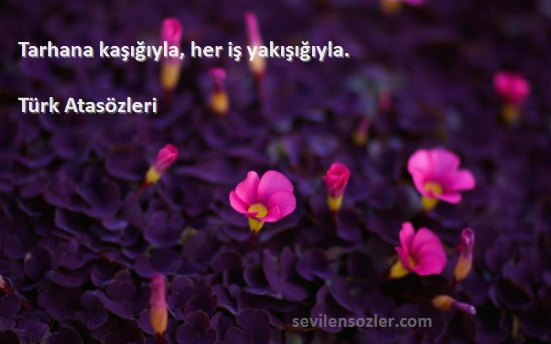 Türk Atasözleri - Tarhana kaşığıyla, her iş yakışığıyla.