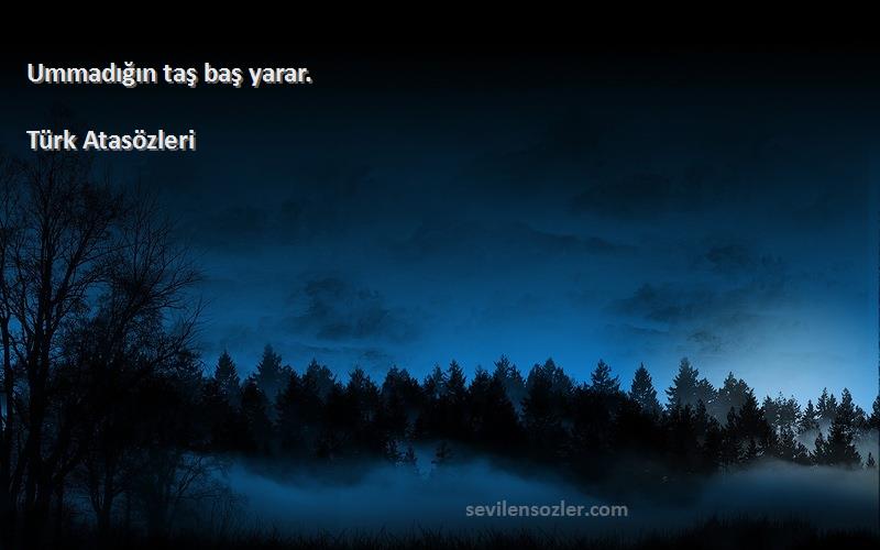 Türk Atasözleri - Ummadığın taş baş yarar.