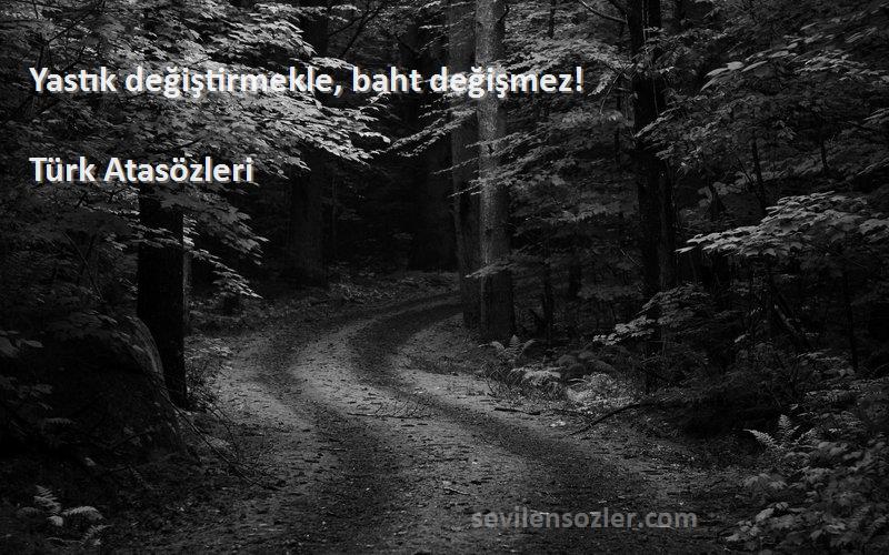 Türk Atasözleri - Yastık değiştirmekle, baht değişmez!