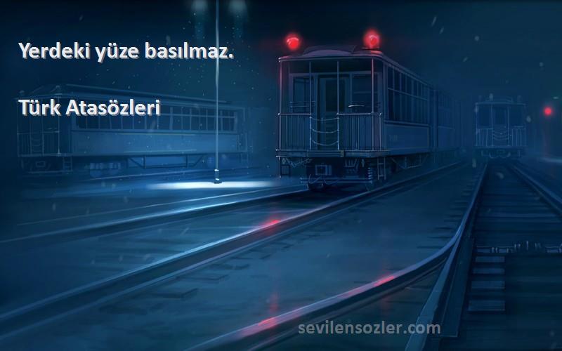 Türk Atasözleri - Yerdeki yüze basılmaz.