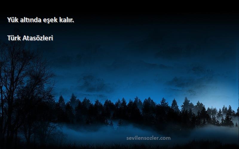 Türk Atasözleri - Yük altında eşek kalır.