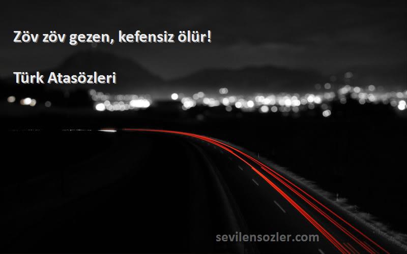 Türk Atasözleri - Zöv zöv gezen, kefensiz ölür!