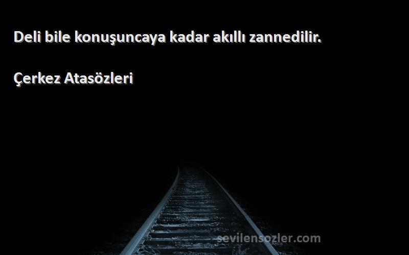 Çerkez Atasözleri - Deli bile konuşuncaya kadar akıllı zannedilir.
