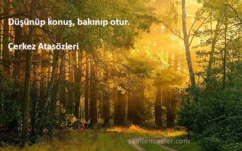 Çerkez Atasözleri - Düşünüp konuş, bakınıp otur.