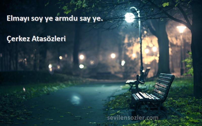 Çerkez Atasözleri - Elmayı soy ye armdu say ye.