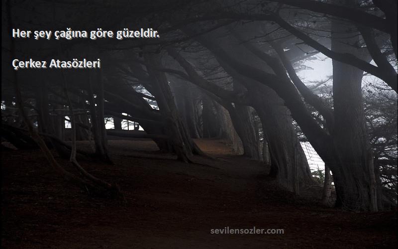 Çerkez Atasözleri - Her şey çağına göre güzeldir.