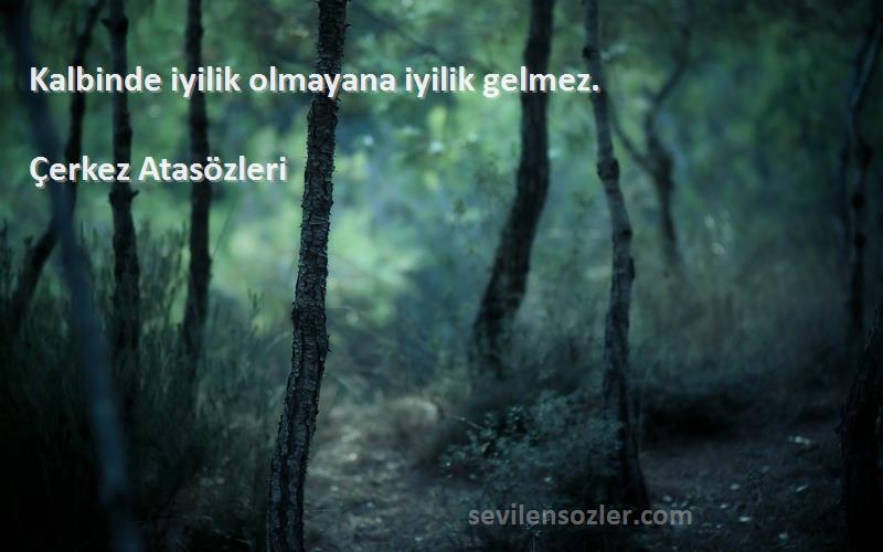 Çerkez Atasözleri - Kalbinde iyilik olmayana iyilik gelmez.