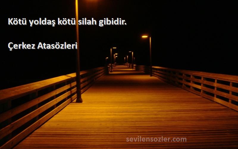 Çerkez Atasözleri - Kötü yoldaş kötü silah gibidir.