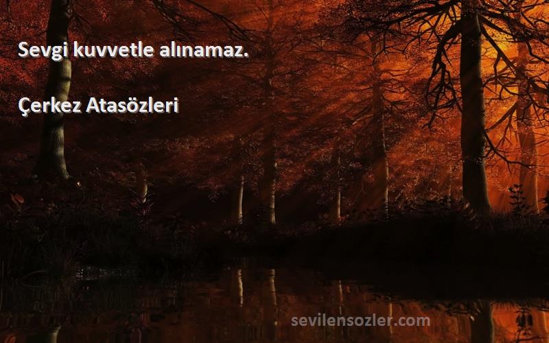 Çerkez Atasözleri - Sevgi kuvvetle alınamaz.