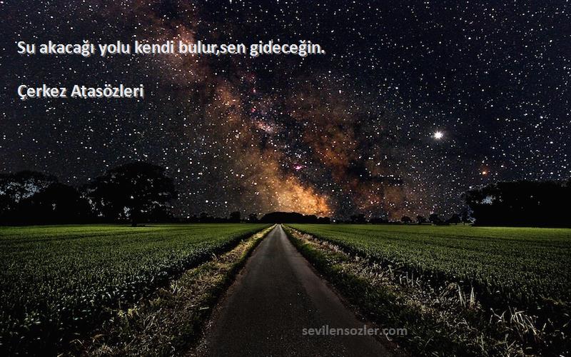 Çerkez Atasözleri - Su akacağı yolu kendi bulur,sen gideceğin.