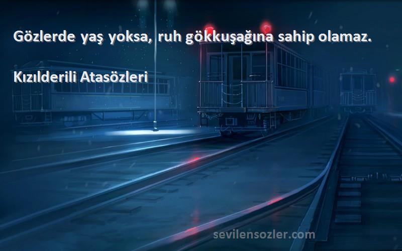 Kızılderili Atasözleri Sözleri 
Gözlerde yaş yoksa, ruh gökkuşağına sahip olamaz.