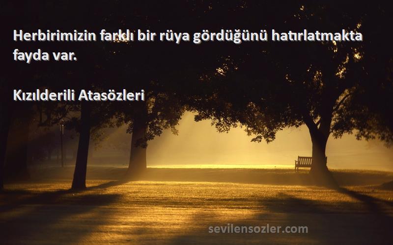 Kızılderili Atasözleri - Herbirimizin farklı bir rüya gördüğünü hatırlatmakta fayda var.