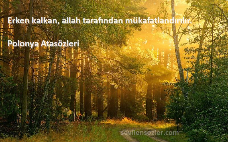 Polonya Atasözleri - Erken kalkan, allah tarafından mükafatlandırılır.