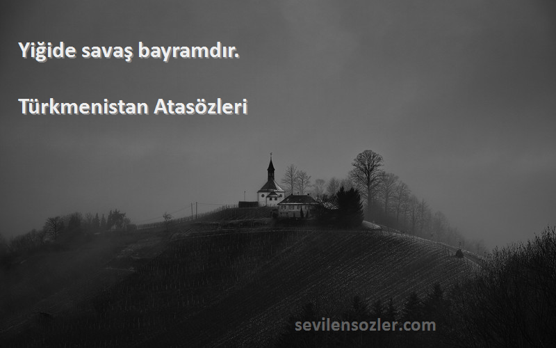 Türkmenistan Atasözleri - Yiğide savaş bayramdır.
