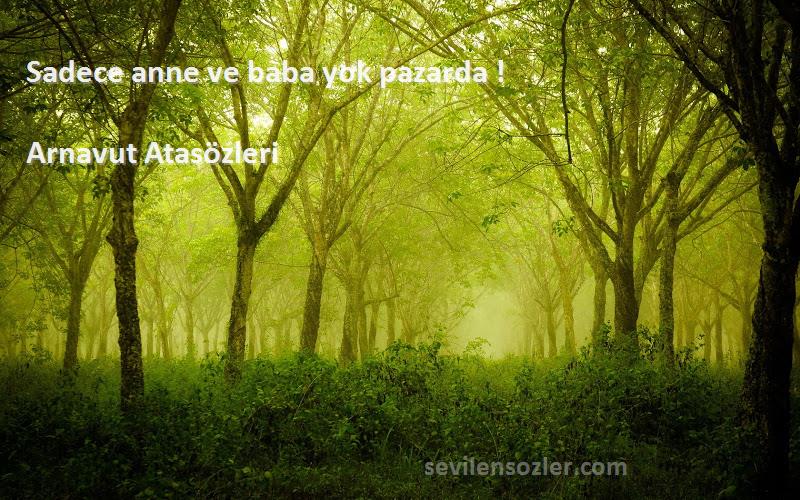 Arnavut Atasözleri - Sadece anne ve baba yok pazarda !