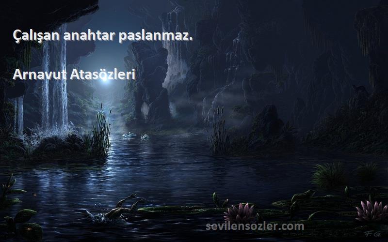Arnavut Atasözleri - Çalışan anahtar paslanmaz.