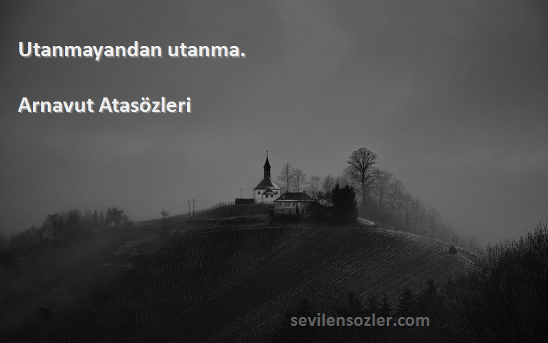 Arnavut Atasözleri - Utanmayandan utanma.