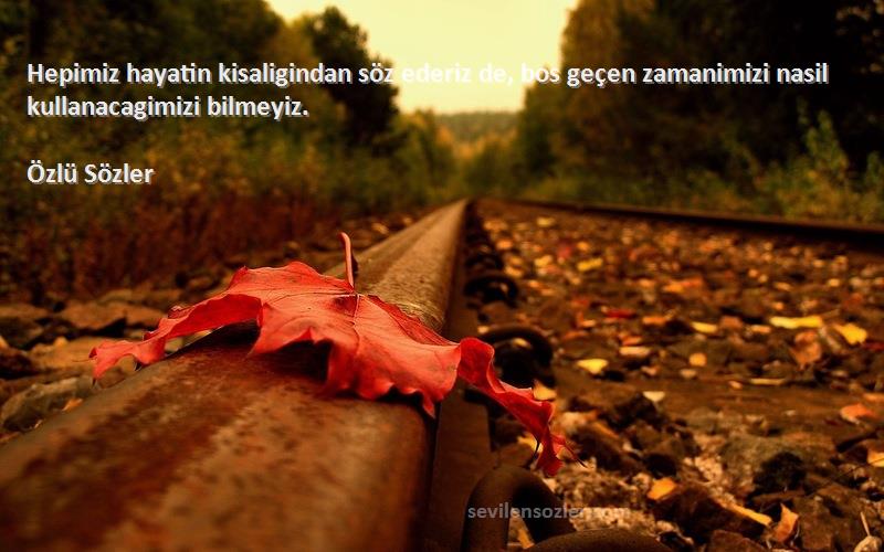 Özlü Sözler - Hepimiz hayatin kisaligindan söz ederiz de, bos geçen zamanimizi nasil kullanacagimizi bilmeyiz.