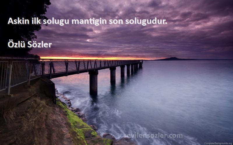 Özlü Sözler Sözleri 
Askin ilk solugu mantigin son solugudur.