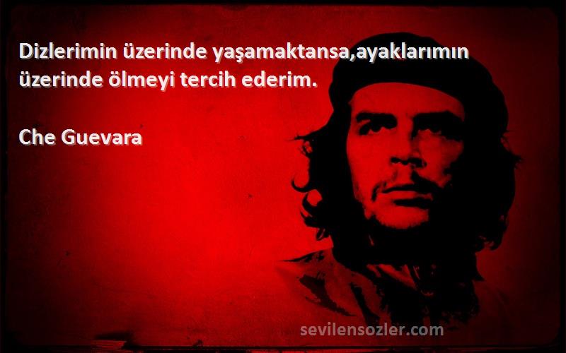 Che Guevara Sözleri 
Dizlerimin üzerinde yaşamaktansa,ayaklarımın üzerinde ölmeyi tercih ederim.