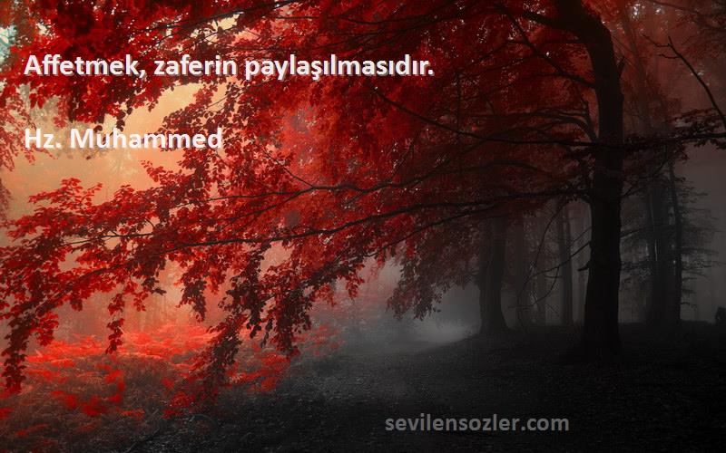 Hz. Muhammed Sözleri 
Affetmek, zaferin paylaşılmasıdır.