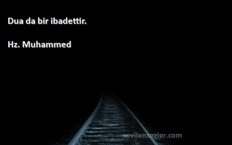 Hz. Muhammed - Dua da bir ibadettir.