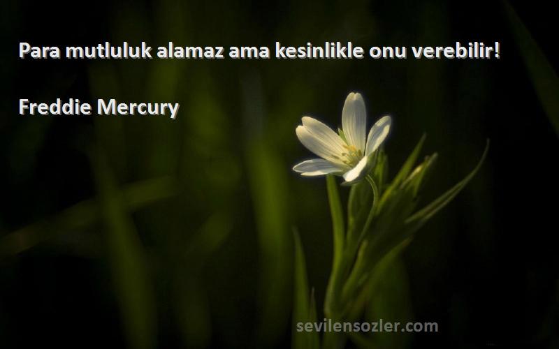 Freddie Mercury - Para mutluluk alamaz ama kesinlikle onu verebilir!