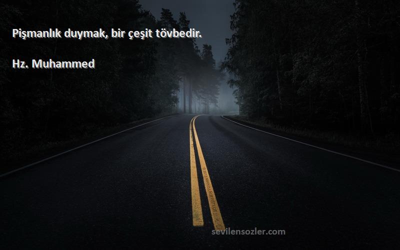 Hz. Muhammed - Pişmanlık duymak, bir çeşit tövbedir.