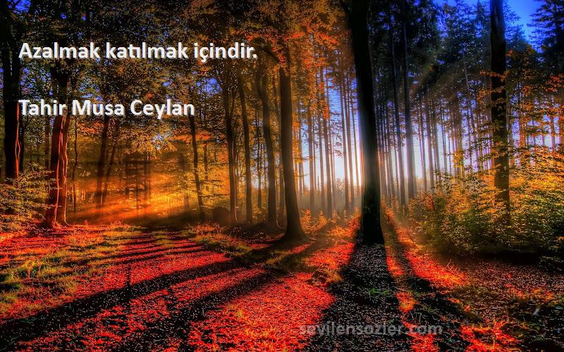 Tahir Musa Ceylan - Azalmak katılmak içindir.