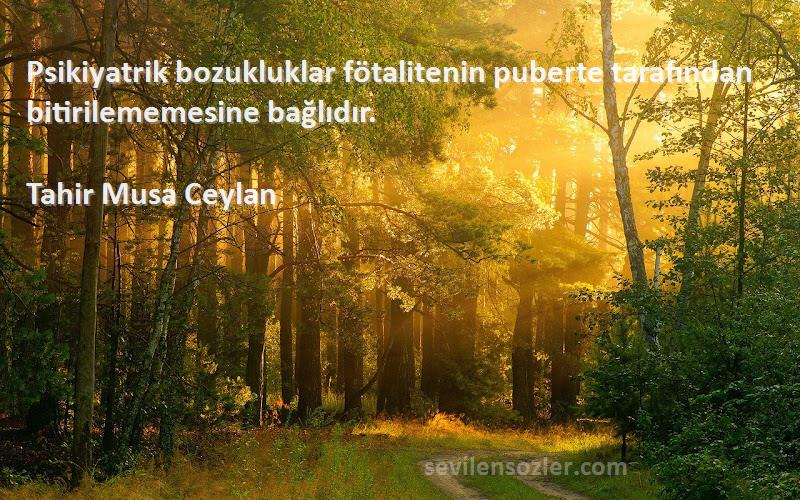 Tahir Musa Ceylan - Psikiyatrik bozukluklar fötalitenin puberte tarafından bitirilememesine bağlıdır.
