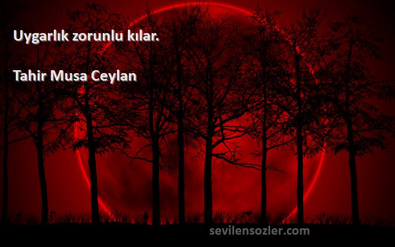Tahir Musa Ceylan - Uygarlık zorunlu kılar.