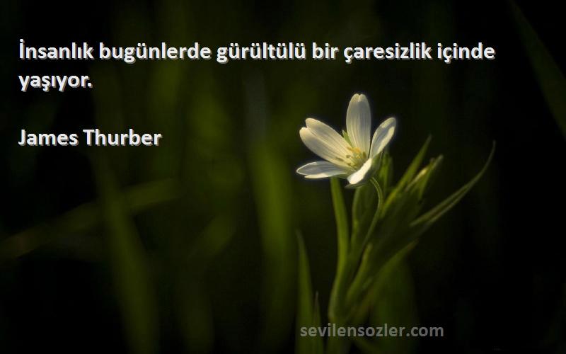James Thurber - İnsanlık bugünlerde gürültülü bir çaresizlik içinde yaşıyor.