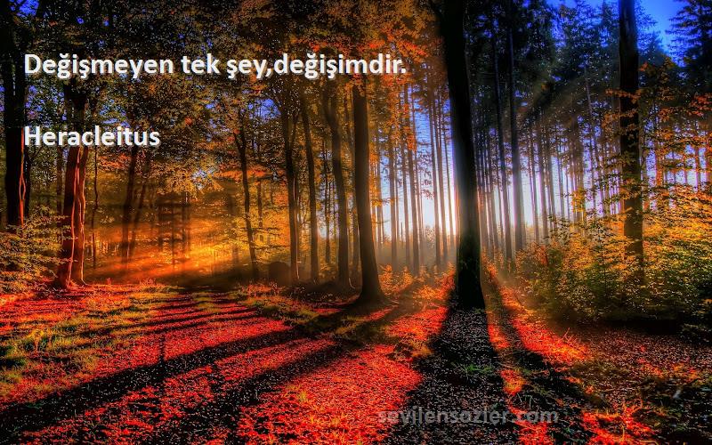 Heracleitus Sözleri 
Değişmeyen tek şey,değişimdir.
