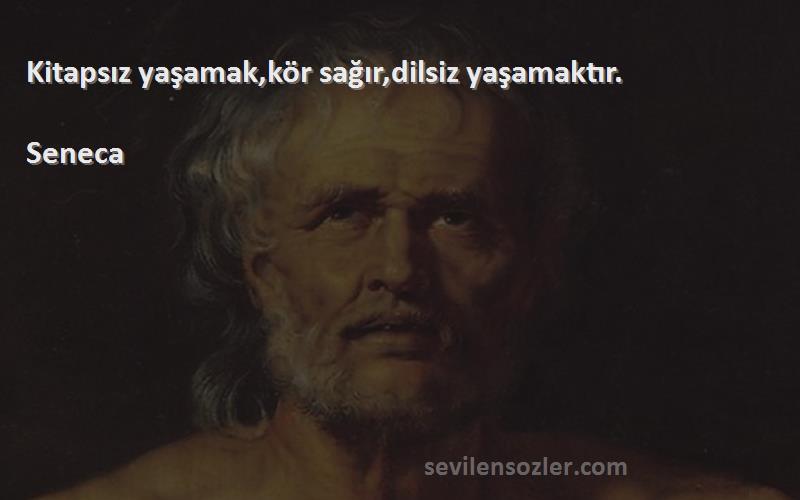 Seneca - Kitapsız yaşamak,kör sağır,dilsiz yaşamaktır.