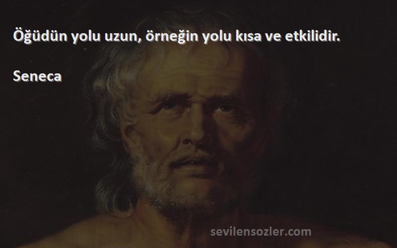 Seneca - Öğüdün yolu uzun, örneğin yolu kısa ve etkilidir.