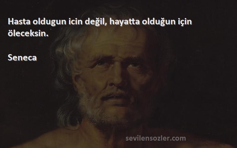 Seneca - Hasta oldugun icin değil, hayatta olduğun için öleceksin.