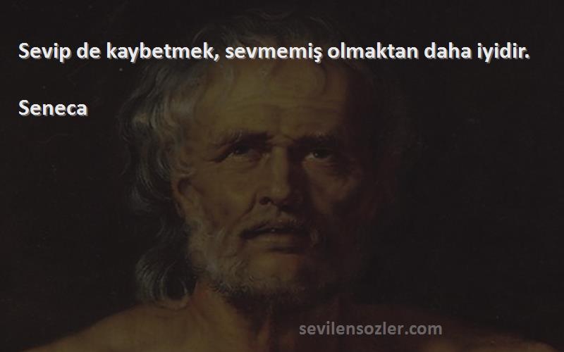 Seneca - Sevip de kaybetmek, sevmemiş olmaktan daha iyidir.