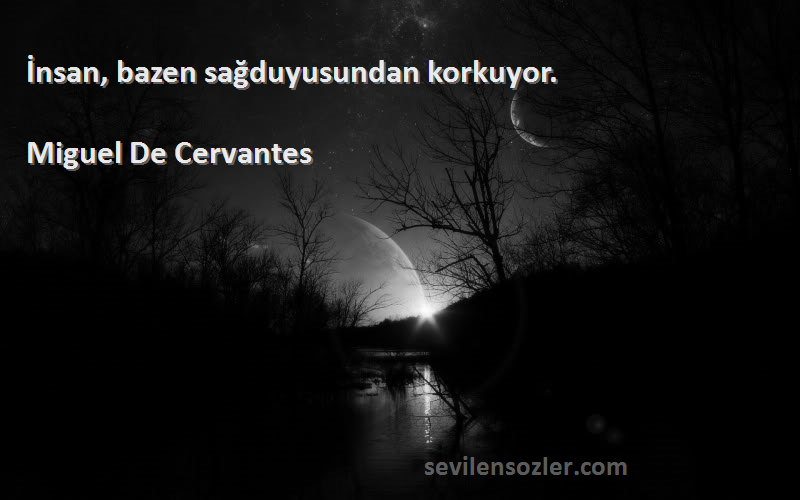 Miguel De Cervantes - İnsan, bazen sağduyusundan korkuyor.