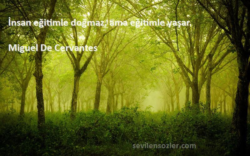 Miguel De Cervantes - İnsan eğitimle doğmaz, ama eğitimle yaşar.