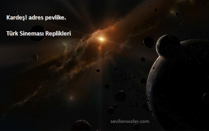 Türk Sineması Replikleri - Kardeş! adres pevlike.