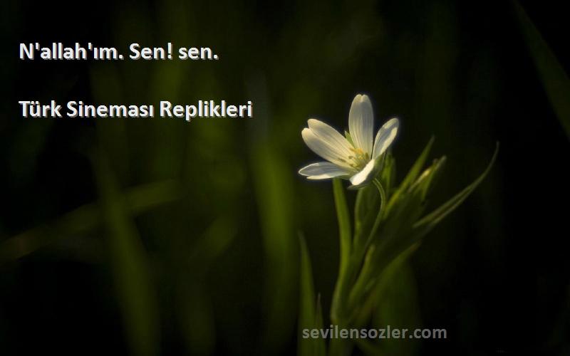 Türk Sineması Replikleri - N'allah'ım. Sen! sen.